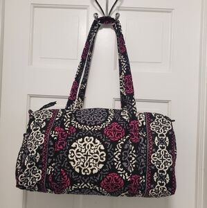 Vera Bradley Retired Pattern "Canterbury Magenta" Duffle Bag, Versatile